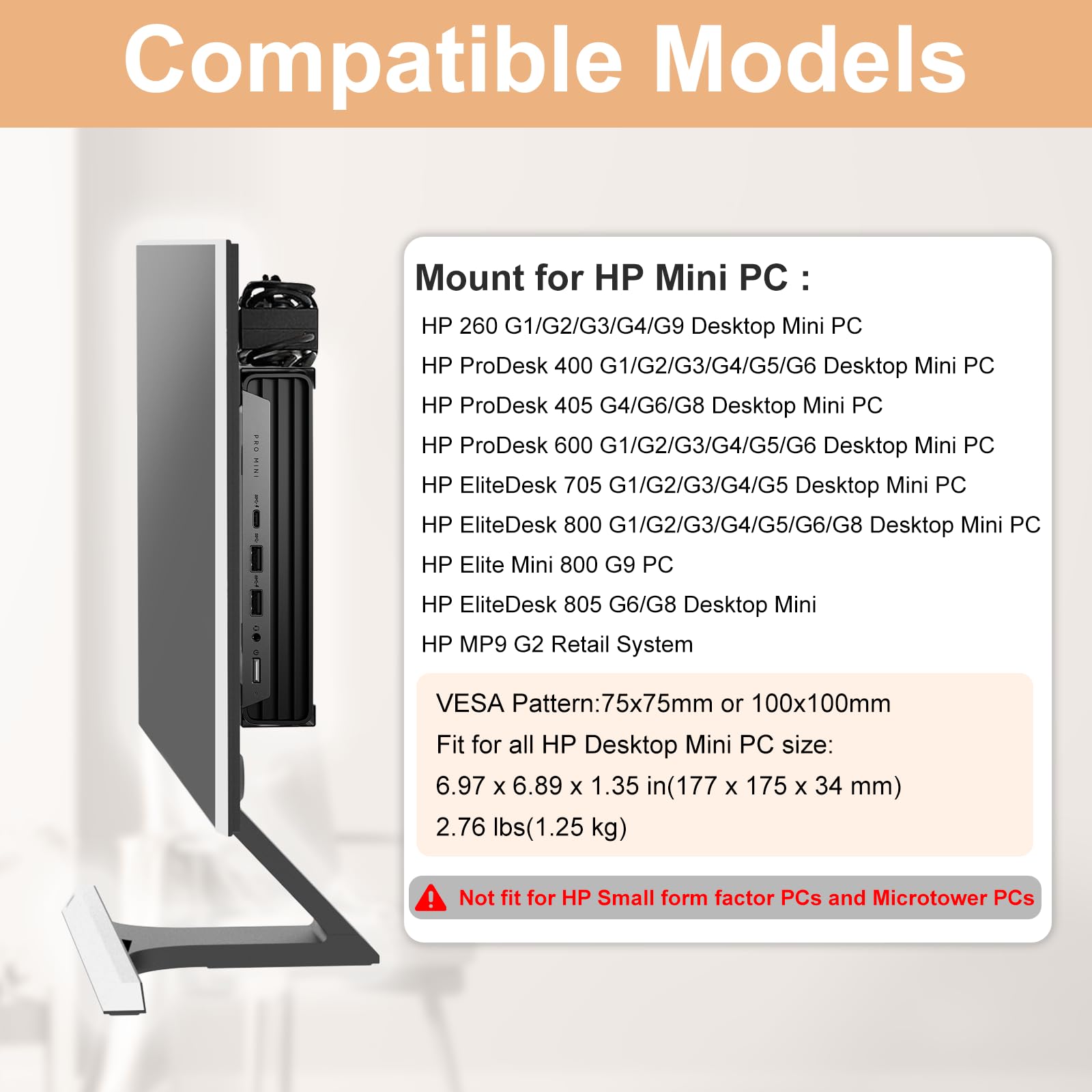 Amazon.co.jp: Varghesyla HP デスクトップミニPC用マウント 壁